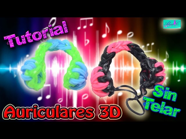 ♥ Tutorial: 3D Rubber Earbuds (no loom) ♥