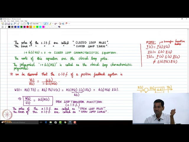 Lec16: Closed Loop System- Part 2 #swayamprabha