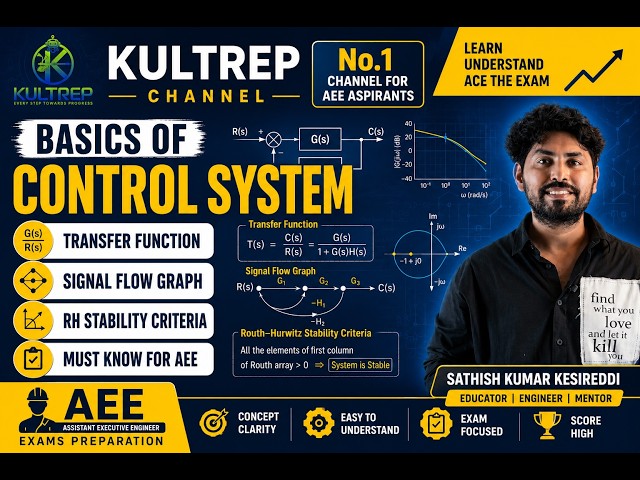 Basics of Control System | Signal Flow Graph | RH Stability Criteria | AEE Preparation |