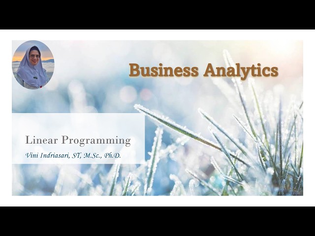 Tutorial Linear Programming with QM and Excel Solver