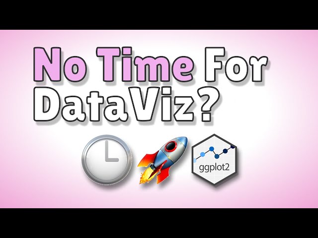 Good Data Visualizations Don't Take Much Time | A ggplot2 Tutorial