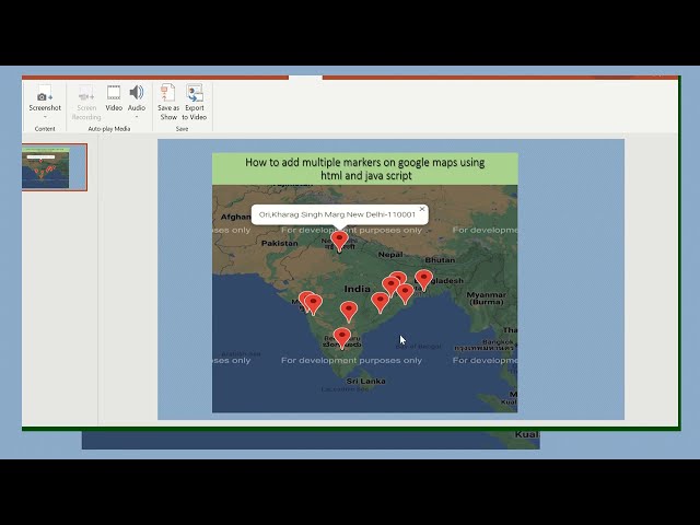 How to add multiple markers on maps using java script