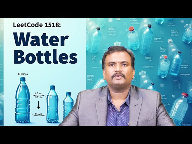 Leetcode 1518 Water Bottles by Dr. S Srikanth