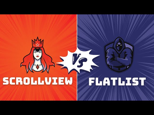 ScrollView vs Flatlist: when should you use either of them.