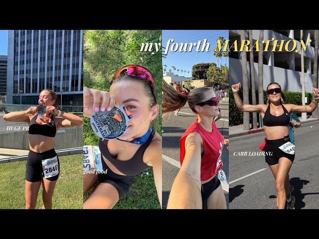 I RAN A 3.48 MARATHON | L.A MARATHON VLOG | carb loading, marathon prep, race day, on my period?!