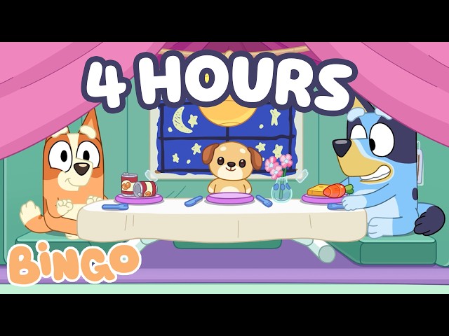 🔴 LIVE: Bingo And Bluey Build A Pillow Fort! 🧡 | Inventive Play For 4 Hours! | Bingo - Official