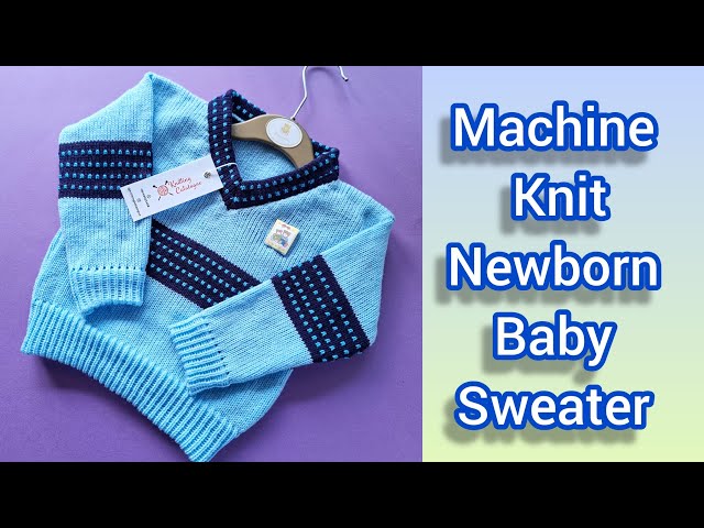 Machine knit Newborn Baby Sweater 