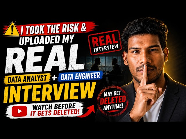 REAL Data Analyst + Data Engineer Interview | Actual Questions & My Answers