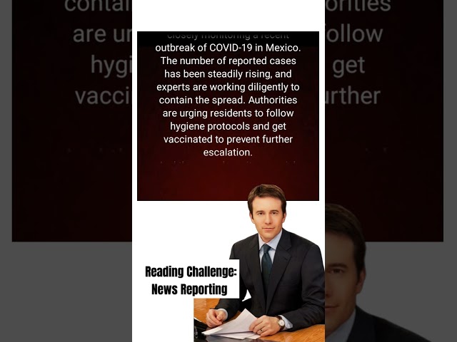 Reading Challenge: News Reporting #practicereading #newsreporter #newsreporting