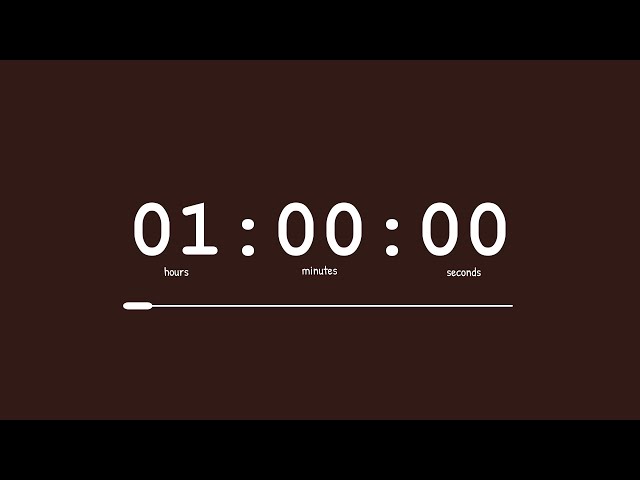 🤎 1 Hour Timer |🥥 Coconut Brown Aesthetic | No Music Countdown