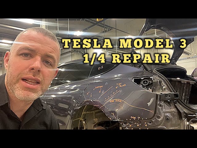 TESLA MODEL 3 - quarter panel repair 