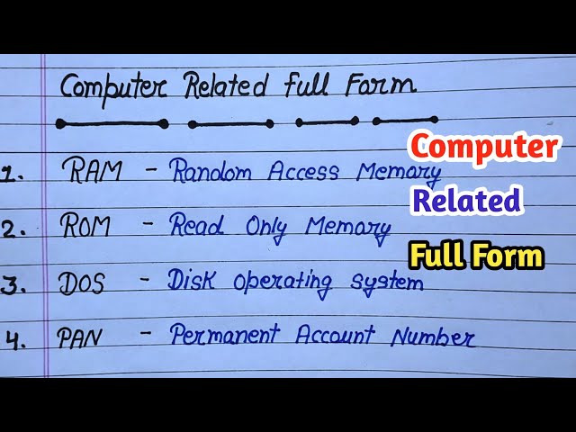 20 most commonly used computer full form | computer  related full form in english | Data Education|