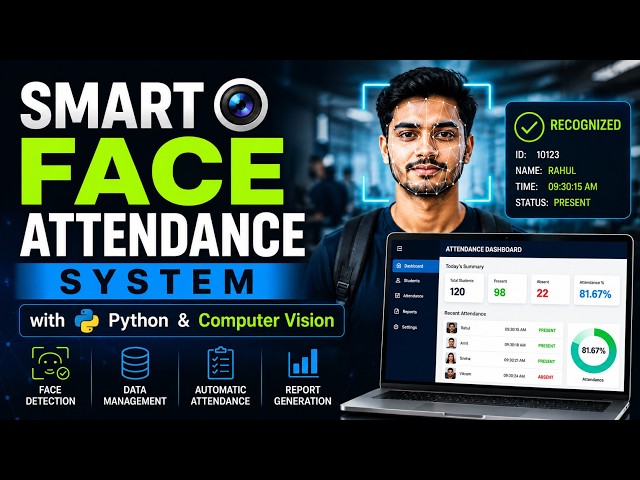 Smart Face Attendance System with Python and Computer Vision