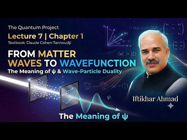 1 L7 : Wave function, probability and probability density