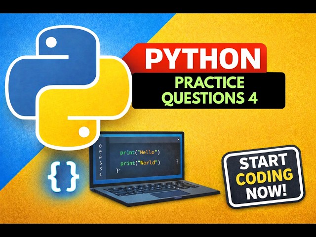 Python Practice Questions 4 | Fibonacci Series & Factorial Using Recursion | Python Full Course #22