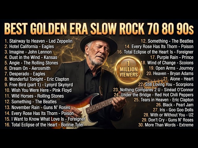 🎸 The Best of Slow Rock & Classic Rock Ballads | Eternal Love Songs ✨