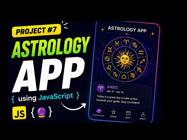 Astrology App using JavaScript 🔮 | JavaScript Project #7 | HTML CSS JavaScript in Hindi