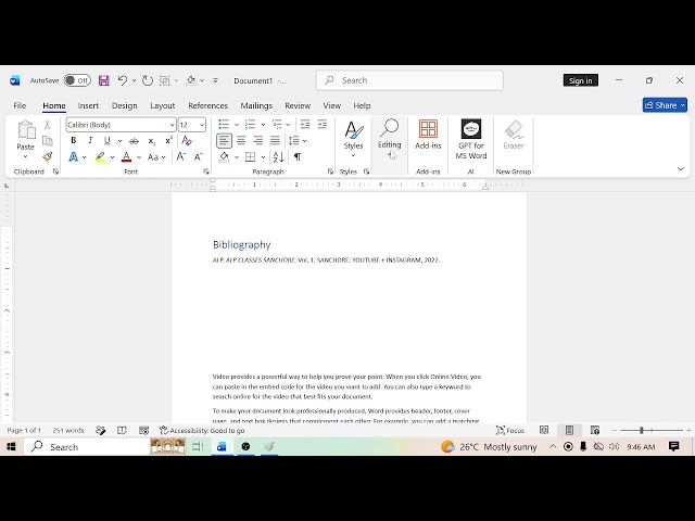 Citation & Bibliography In Microsoft word ll Basic Computer course Microsoft word