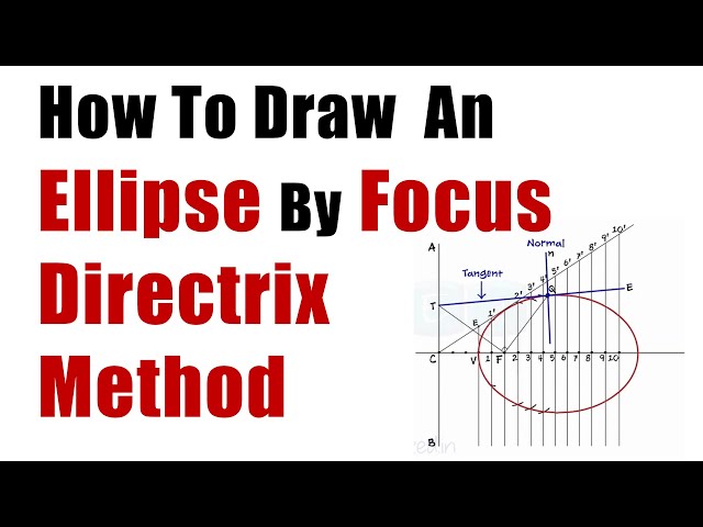 How To Draw An Ellipse By Focus Directrix Method - Engineering Curves - Engineering Drawing