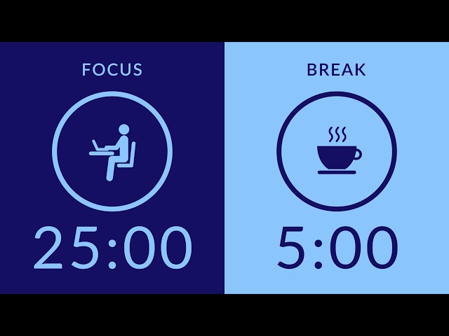 25/5 Pomodoro Timer with Brown Noise 🎧 2-Hour Study with Me for Deep Focus & ADHD ✨