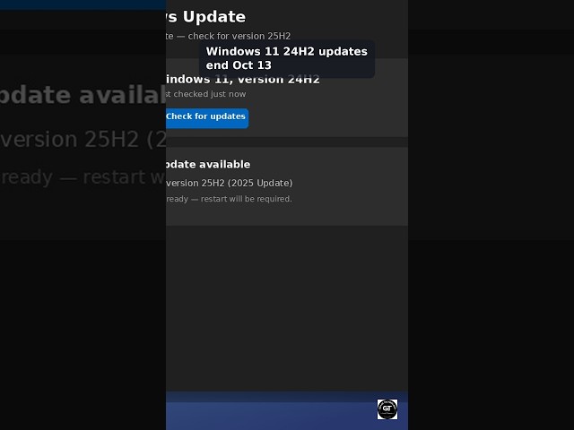 Windows 11 24H2 Updates End October 13 — Upgrade Path