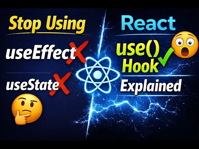 Stop Using useEffect Like This ❌ React use() Hook Explained