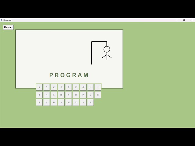 🎮 Hangman Game in Python | GUI Project Using Tkinter