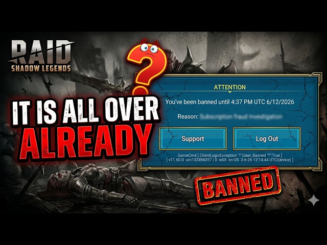 It is Already Over! BANNED in Raid: Shadow Legends