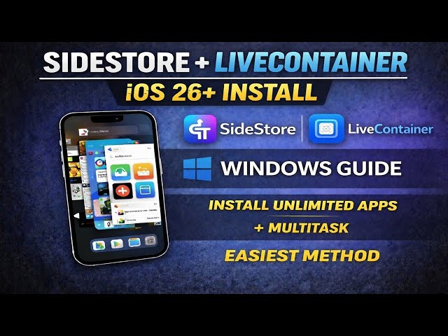 Install SideStore + LiveContainer iOS 26+ | No PC After Setup | Install Unlimited Apps + Multitask