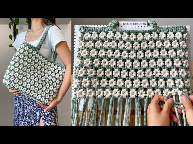 Macrame Flower Pattern Tutorial | Knot Guide for Bags & More