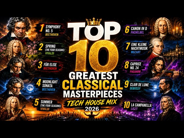 TOP 10 GREATEST Classical Masterpieces | Epic Tech House Mix