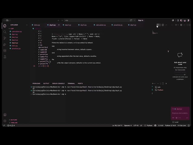 Python programming course - lecture 4