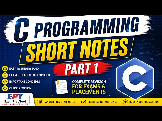 C Programming Short Notes – Part 1  |  Complete Revision for GATE CSE