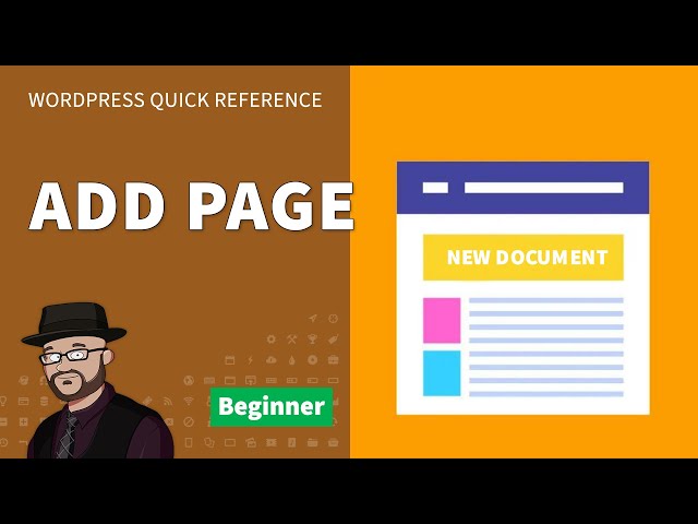 How to add a New Page in WordPress