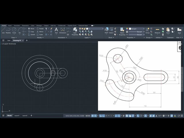 AutoCAD 2D Drawing Tutorial for Mechanical Engineering Students 🔧 #autocad