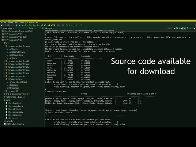 Traveling Salesman Problem + Framework + JAVA (Prototype Project 03 - Public Version)