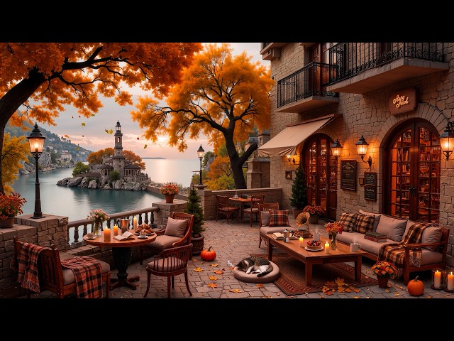 August Jazz Autumn Café ☕🍁 Relaxing Fall Coffee Shop Ambience with Smooth Jazz Music for Working