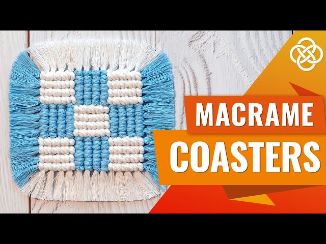 Two tone macrame coasters tutorial | Macrame Coasters DIY | Macrame coasters for beginners