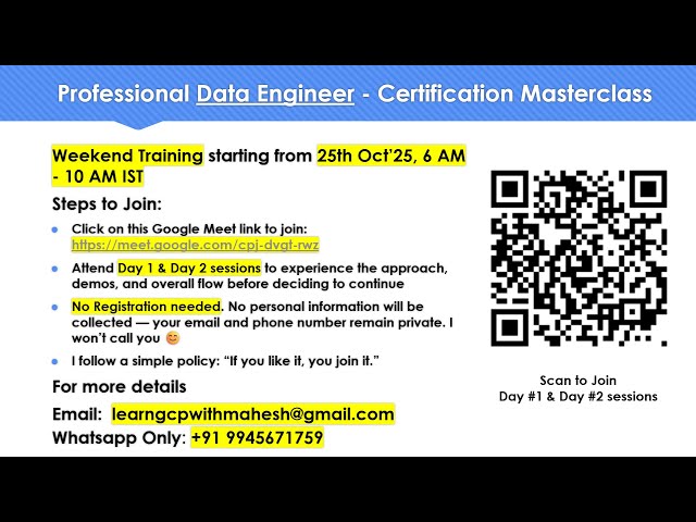 Professional Data Engineer - Certification Masterclass