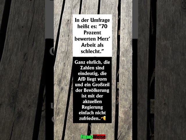 ZDF-Umfrage, AfD vorn #geldpolitik #politik #deutschland #merz