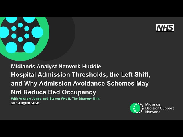 MAN Huddle: Why Hospital Admission Avoidance Schemes May Not Reduce Bed Occupancy - 20/08/2026