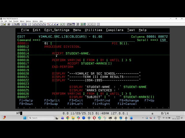 COBOL   Occurs Clause   Simple   Single Dimensional Array