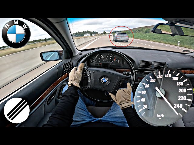 BMW E39 535i V8 TOP SPEED DRIVE ON GERMAN AUTOBAHN 🏎