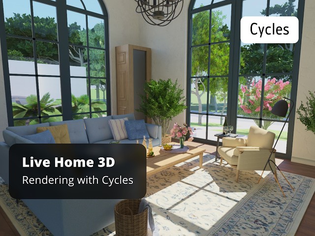 Rendering with Cycles - Live Home 3D for iOS/iPadOS/Android