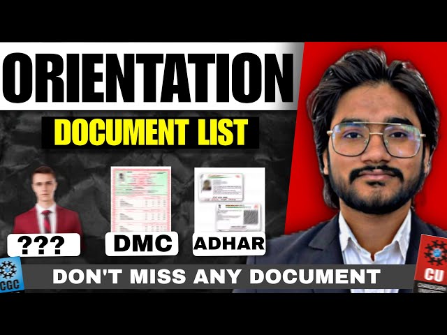College Orientation 2026 😱 | Ye Documents Le Jana Mat Bhulna! 📄 Aadhaar, Photos, Fee Receipt