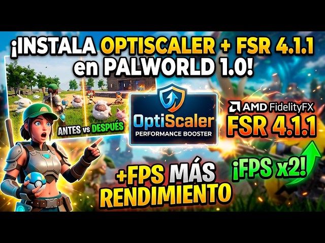 Boost FPS in Palworld 1.0 with FSR 4.1.1 (Optiscaler) #palworld