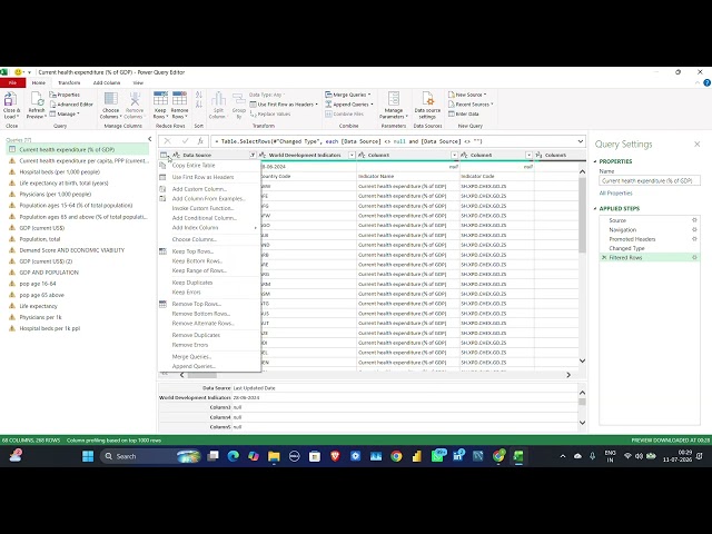 Power Query Data Cleaning in Excel | Global MedHealth Data Analysis Project (3)
