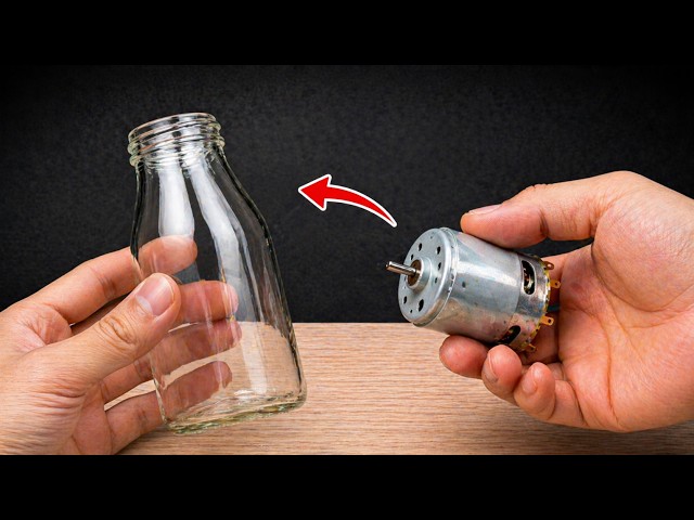 Millions Don’t Know! Put 12V Motor in The Glass Bottle and Enjoy!