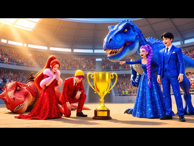 Ruby Family VS Diamond Family- RUMI Gets Magic T-REX Racing Championship - KPOP Demon Hunters