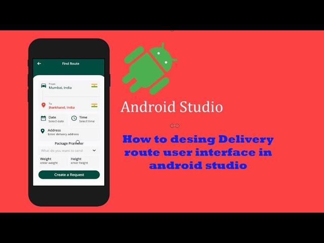 Build App How to design Delivery Ui using Android studio| XML | Layout